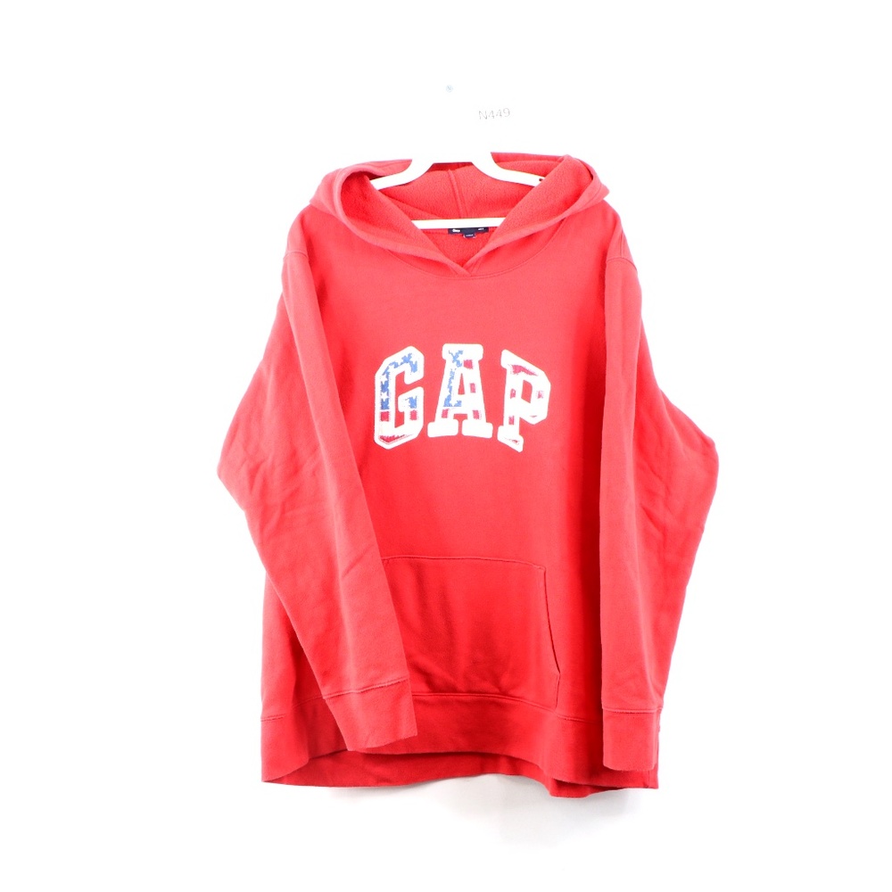 Vintage GAP Streetwear USA Flag Sweatshirt Red